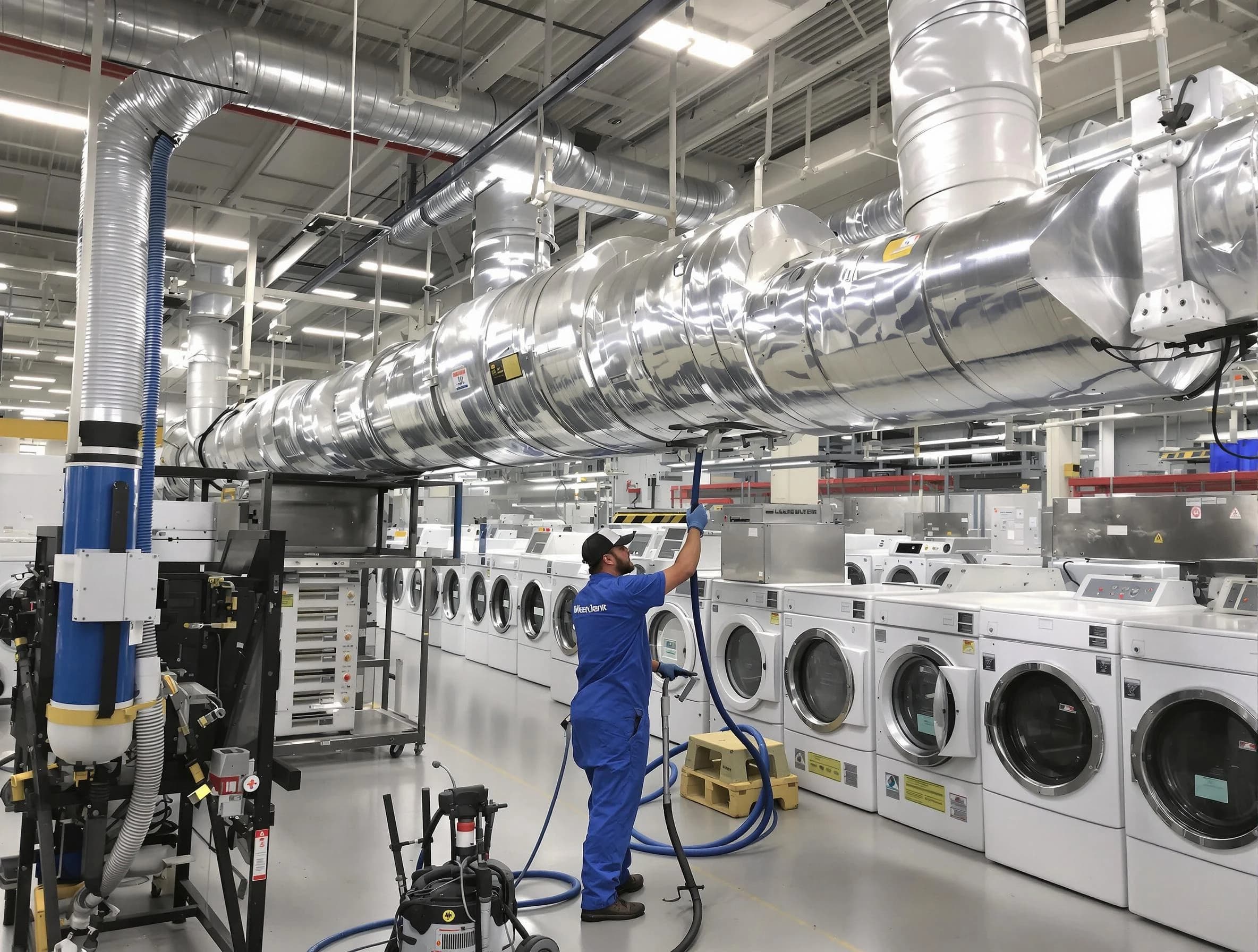 Coopertown Dryer Vent Cleaning team performing heavy-duty industrial dryer vent cleaning in Coopertown