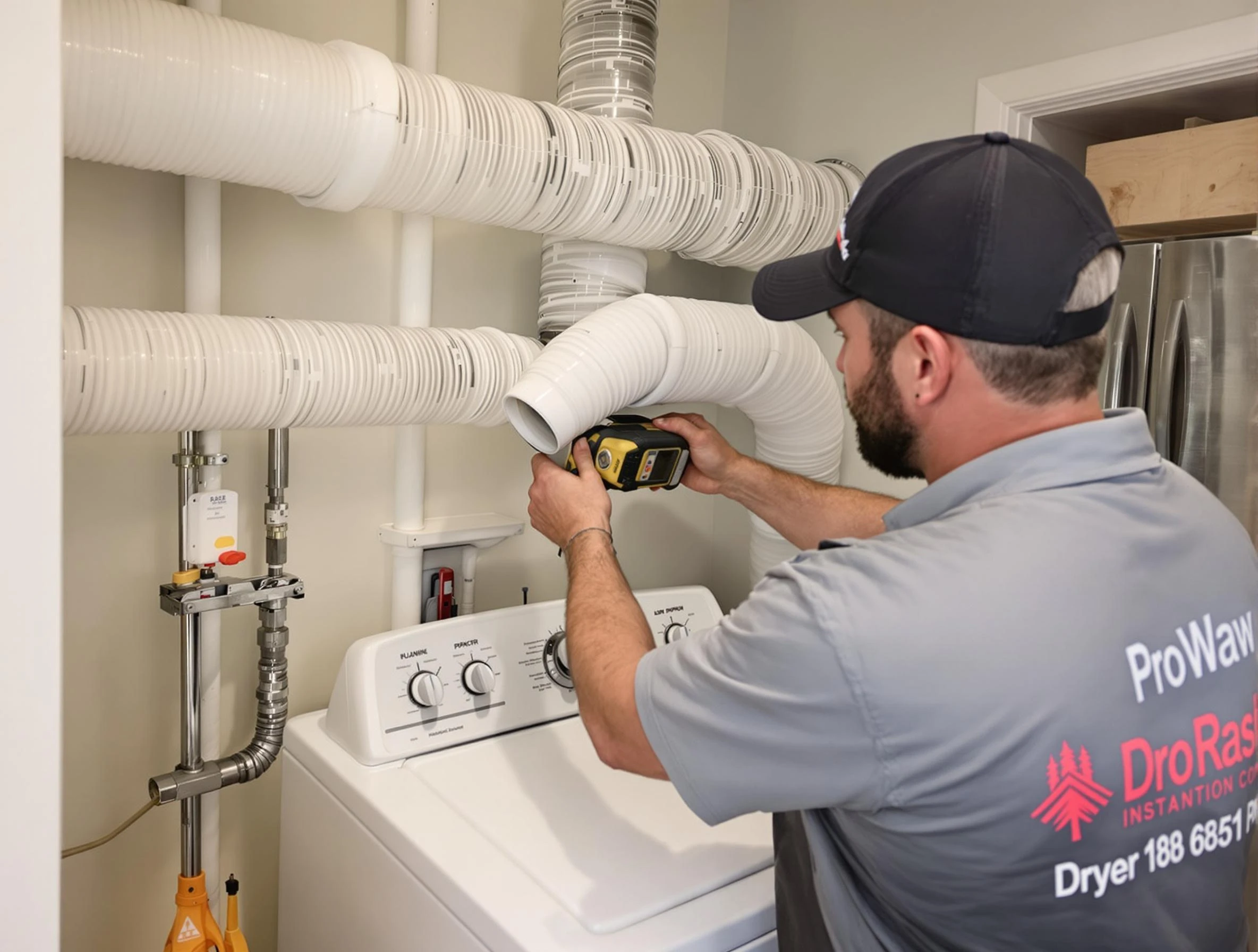 Professional dryer vent hose installation by Coopertown Dryer Vent Cleaning in Coopertown