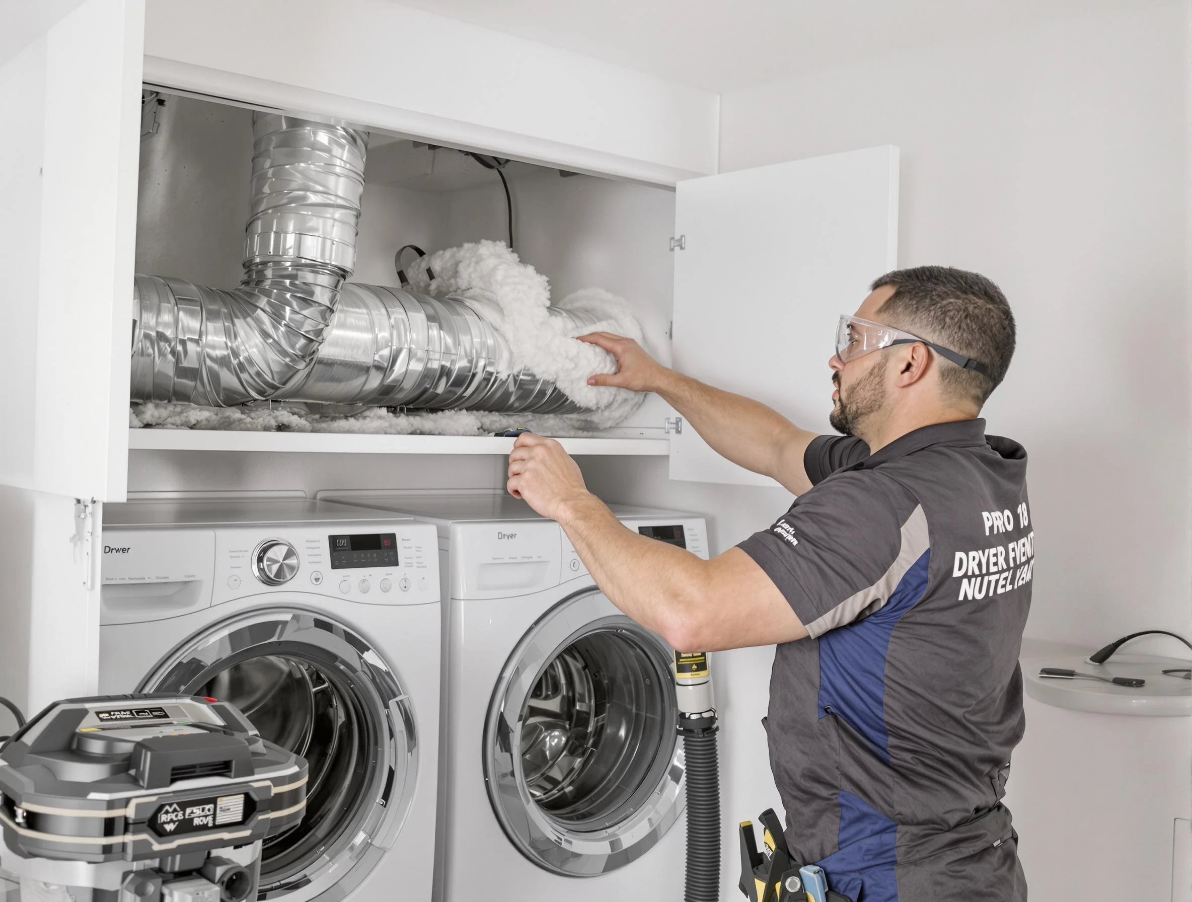 Coopertown Dryer Vent Cleaning certified technician performing specialized gas dryer vent cleaning in Coopertown